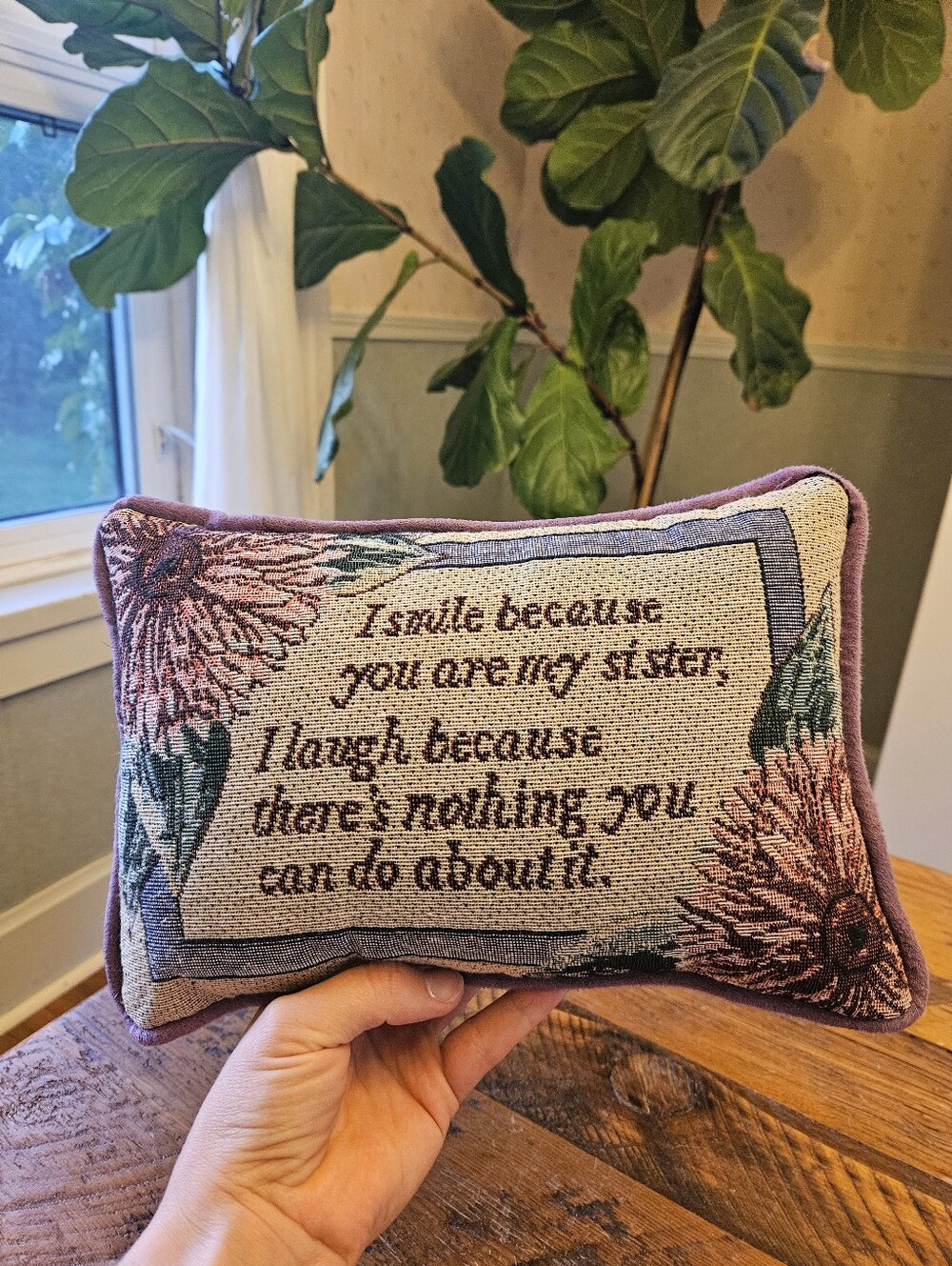 Decorative Funny Sister Throw Pillow
